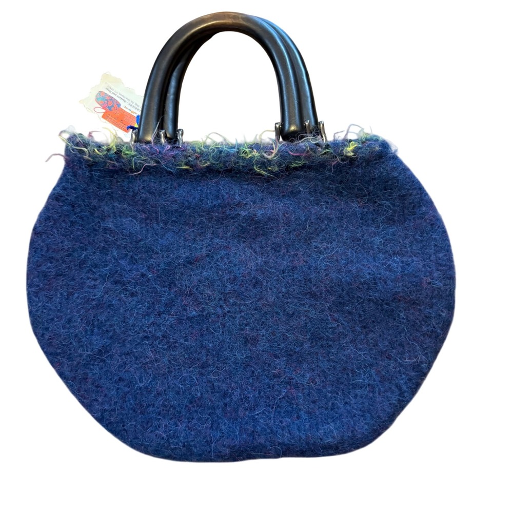 VTG NWT Felted Wool Handbag – Artisan Made in Vermont beauty Blue Multicolor Bag